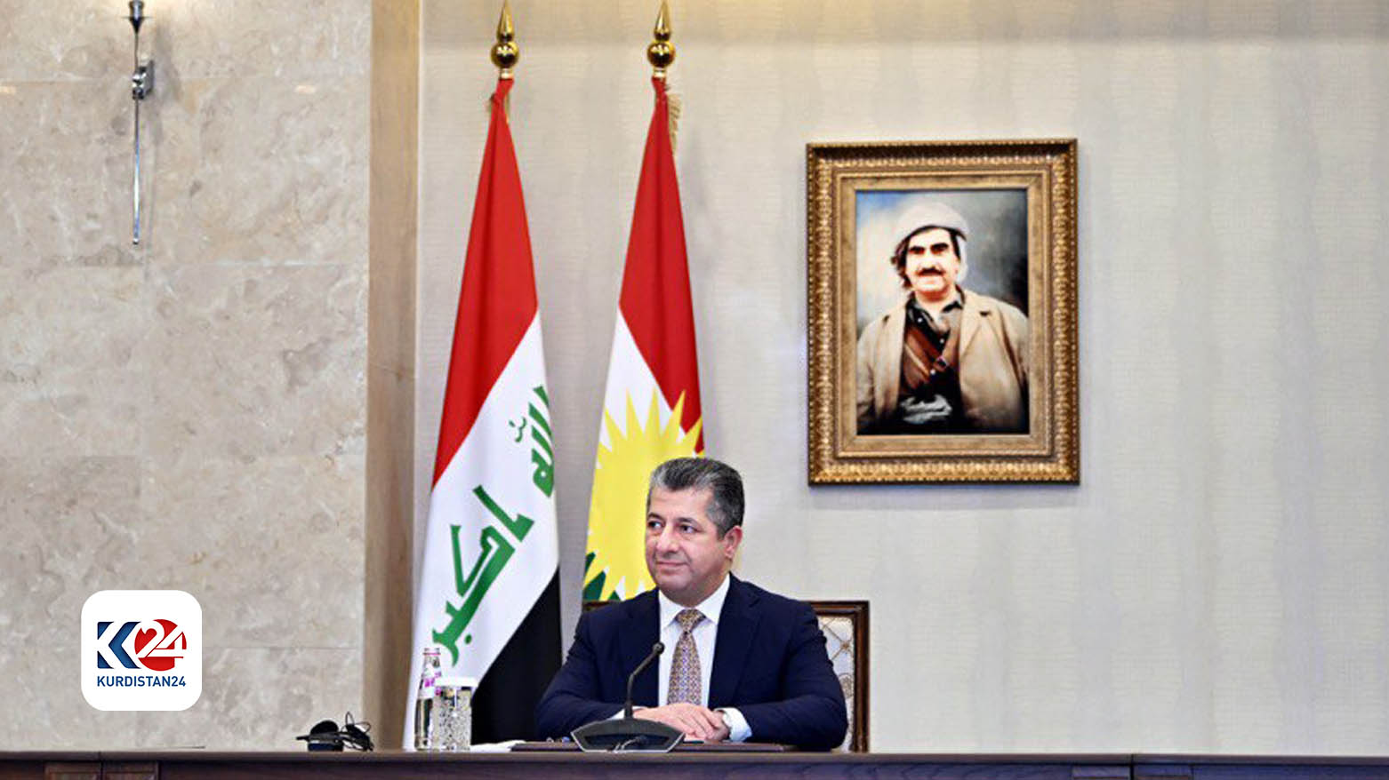 Kurdistan Region Prime Minister Masrour Barzani at the meeting of the KRG Council of Ministers, Sept. 25, 2024. (Photo: KRG)
